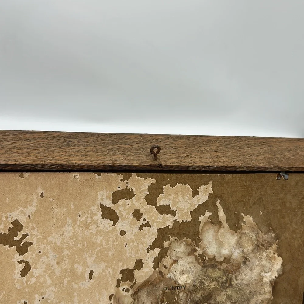 Vintage Original 1950’s Pressboard Print Landscape in Original Wood Frame - Picture 6 of 10